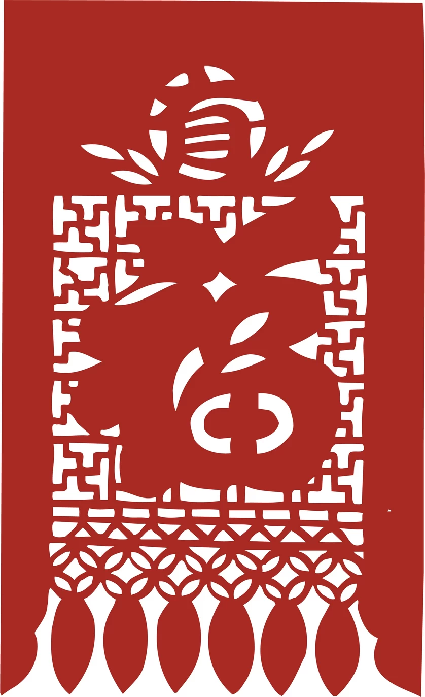 中国风中式传统喜庆民俗人物动物窗花剪纸插画边框AI矢量PNG素材【2012】
